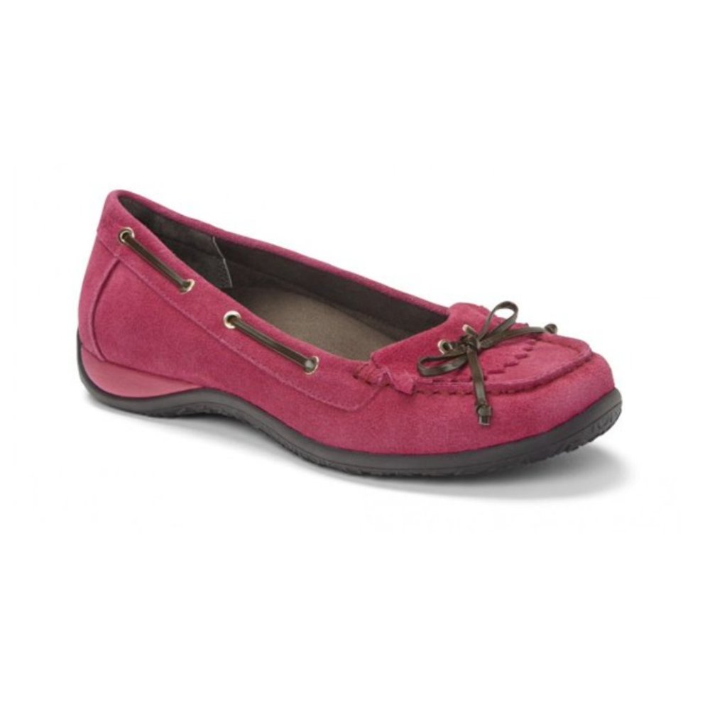 Vionic by Orthaheel Petaluma loafer - pink suede kiltie shoe - never worn!